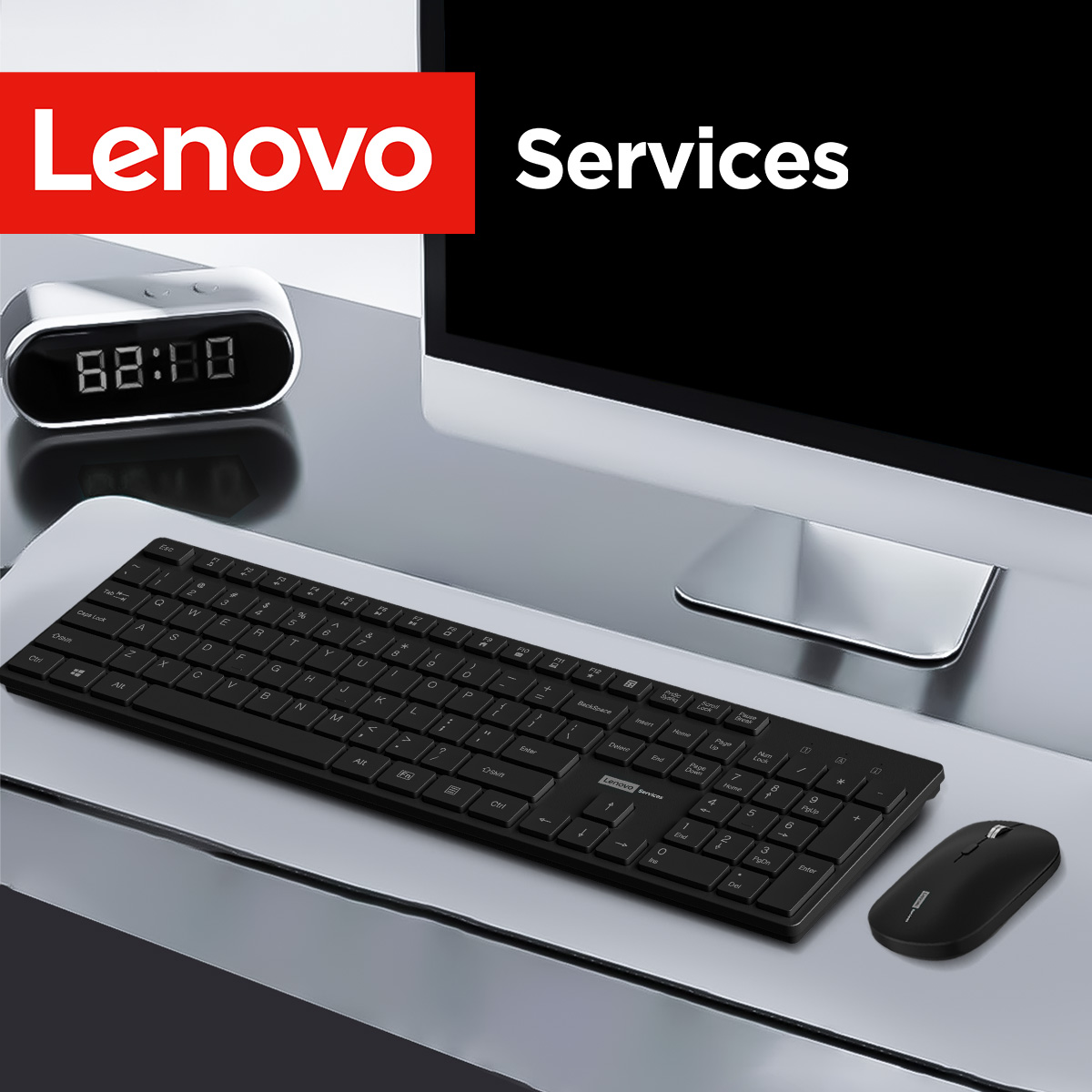 Laptop External Accessories - Lenovo KN220 Silent 2.4G Wireless Keyboard