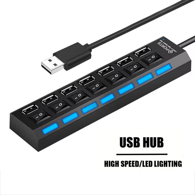 Laptop Accessories Usb - Pemisah Hub USB 2.0 7 Port