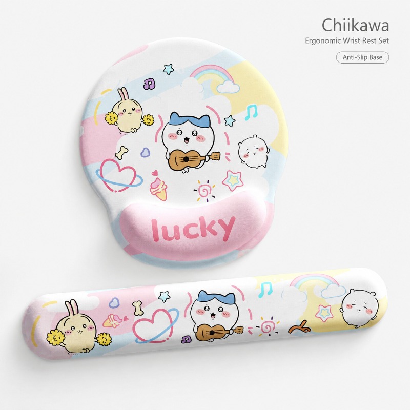 Keyboard Laptop Accessories - Alas Mouse Ergonomis Chiikawa Lucu, Penyangga