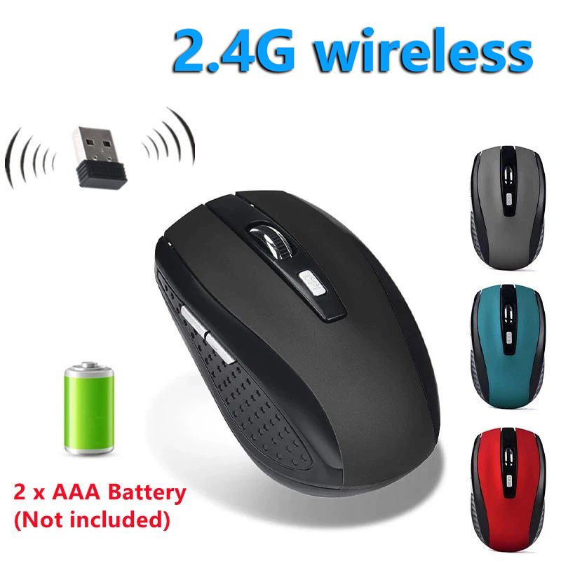 Laptop External Accessories - Mouse Nirkabel 2.4G Mouse Ergonomis Portabel