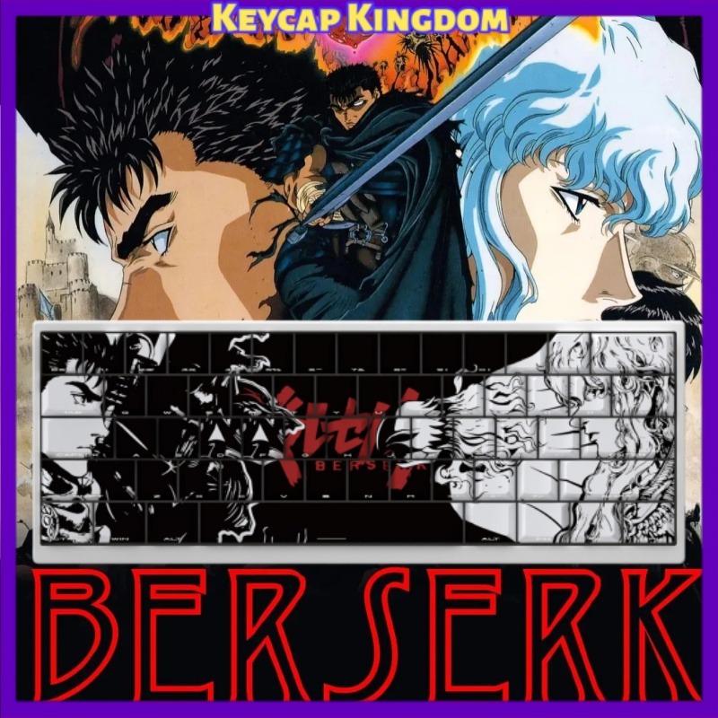 Laptop Accessories To Gift - Tema BERSERK Anime Keycap 98 Kunci