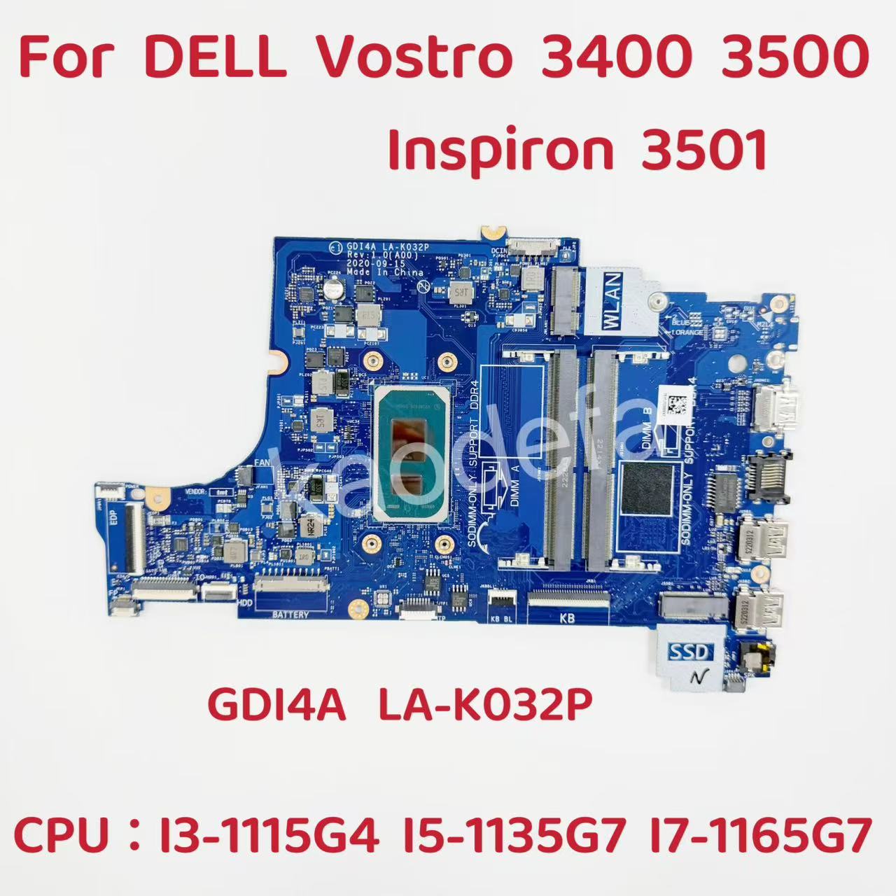 GDI4A LA-K032P untuk DELL Vost - Intel Cpu Core I7 ulasan dan harga