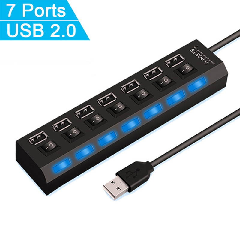 Pemisah Hub USB 2.0 7 Port unt - Laptop Accessories Usb ulasan dan harga