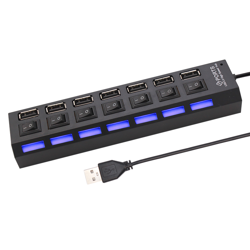 Pemisah Hub USB 2.0 7 Port unt - Laptop Accessories Usb ulasan dan harga