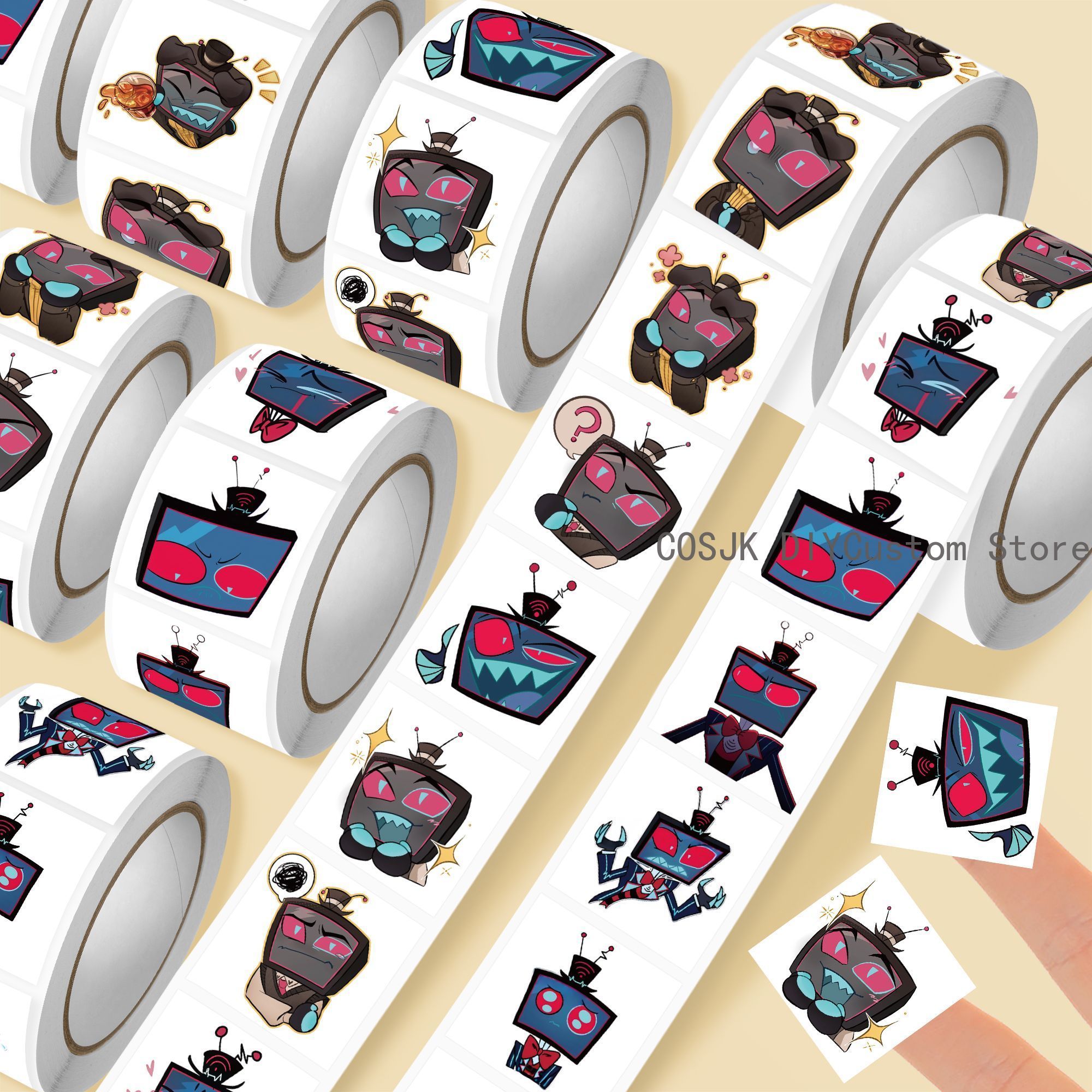 500 Buah/Rol Stiker Versi Anim - Laptop Accessories For Students ulasan dan harga