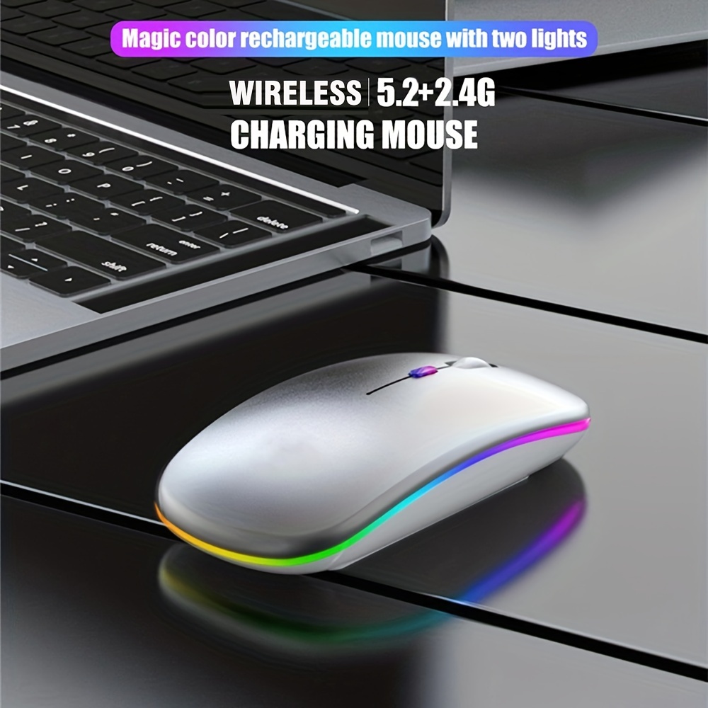 Mouse Nirkabel RGB Isi Ulang U - Laptop External Accessories ulasan dan harga