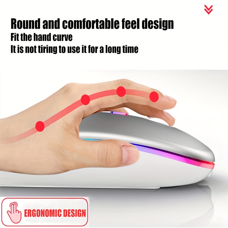 Mouse Nirkabel RGB Isi Ulang U - Laptop External Accessories ulasan dan harga
