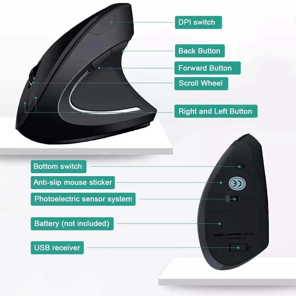 Mouse Vertikal Optik Senyap un - Laptop Accessories Usb ulasan dan harga